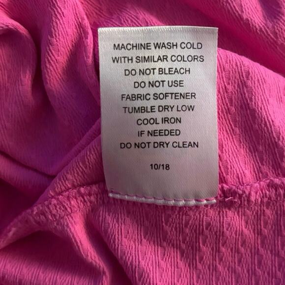 IBKUL Size L 1/4 Zip Mock Neck Pullover Mesh Sleeves Pink - Picture 7 of 7